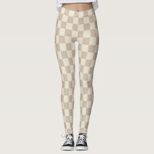 Leggings Panneau de contrôle Brown et beige