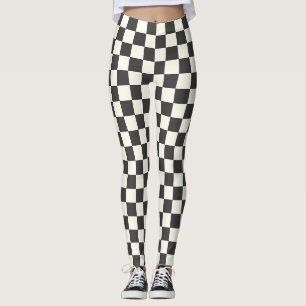 Leggings Panneau de contrôle noir et blanc désactivé