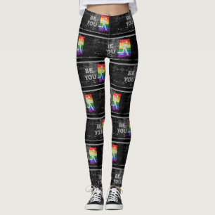 Leggings Panneau de couleurs de fierté arc-en-ciel urbain S