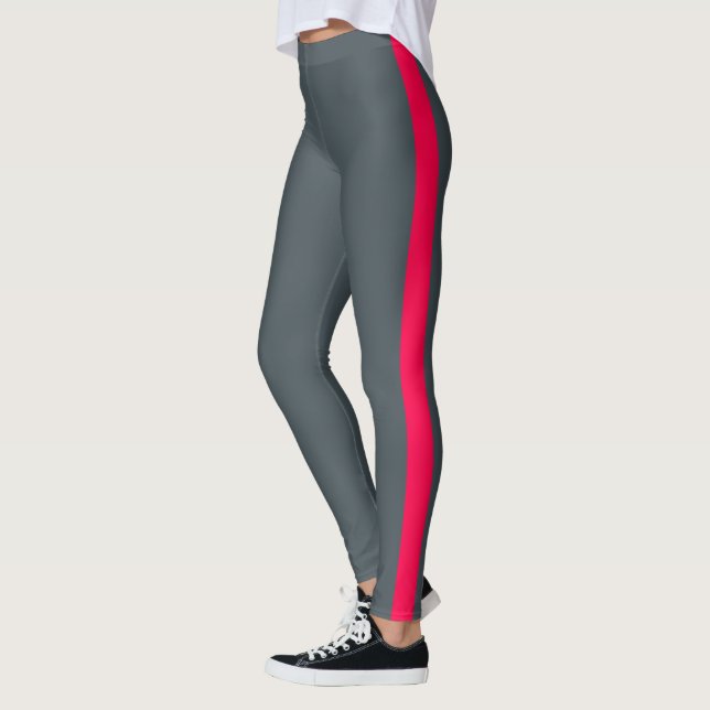 Leggings Panneau latéral gris clair obsidien chic (Gauche)