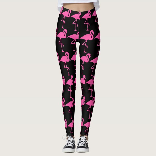 LEGGINGS PANNEAUX YOGA FLAMANT ROSE ROSE (Devant)
