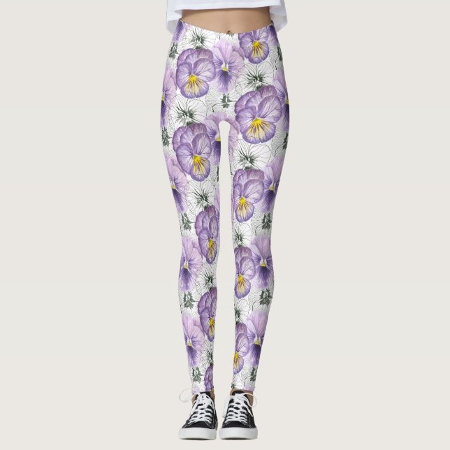 Leggings Pansy motif (Devant)
