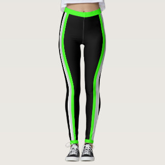 Leggings Pantalon courant vert au néon de guêtres
