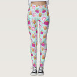 Leggings Pantalon d'anniversaire drôle avec Motif de gâteau<br><div class="desc">Mettez votre pantalon d'anniversaire ! !  Des leggings super amusants avec un motif de gâteaux,  bougies et confettis. Parfait pour célébrer l'anniversaire de quelqu'un,  faire du sport ou s'amuser tous les jours.</div>