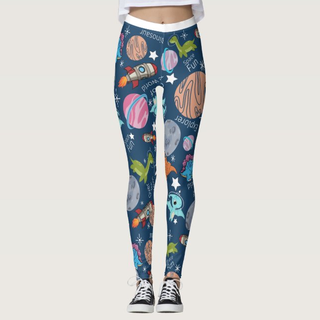 Leggings Pantalon de joggeurs Space Dino (Devant)