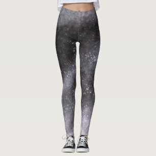 Leggings Pantalon de jogging Galaxy Argenté Abstrait Brilla