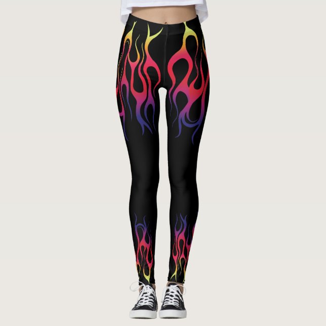 Leggings Pantalon de yoga à jambe de flamme (Devant)