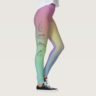 Leggings Pantalon de yoga d'arc-en-ciel de lapin