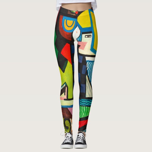 Leggings Pantalon de Yoga d'art moderne Abstrait coloré pou (Devant)