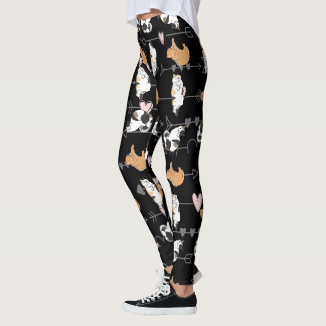 Leggings Pantalon de yoga de chat, (Gauche)