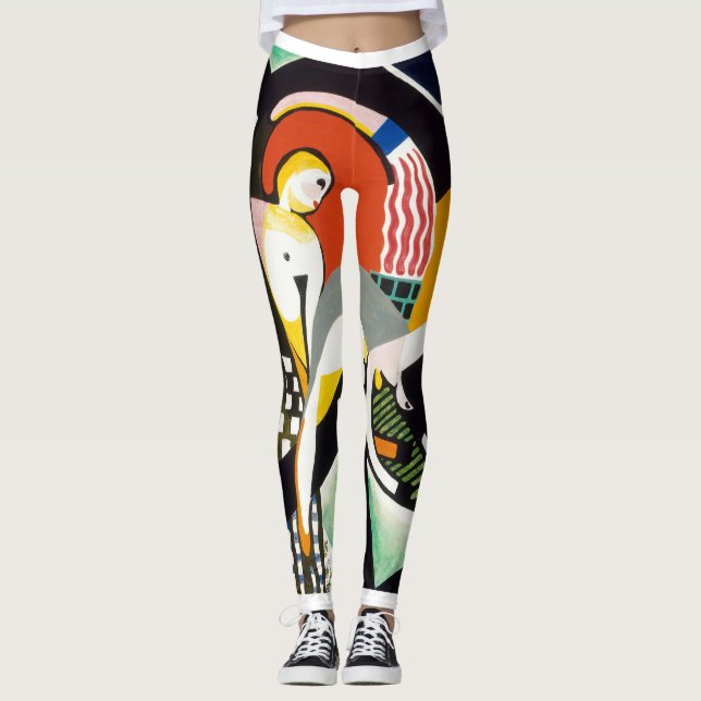 Leggings Pantalon de yoga féminin à la mode Abstraite d'art (Devant)