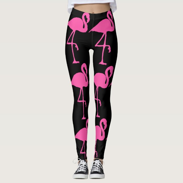 LEGGINGS PANTALON DE YOGA FLAMANT ROSE (Devant)