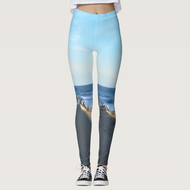 Leggings Pantalon de yoga pour dune de sable de plage (Devant)