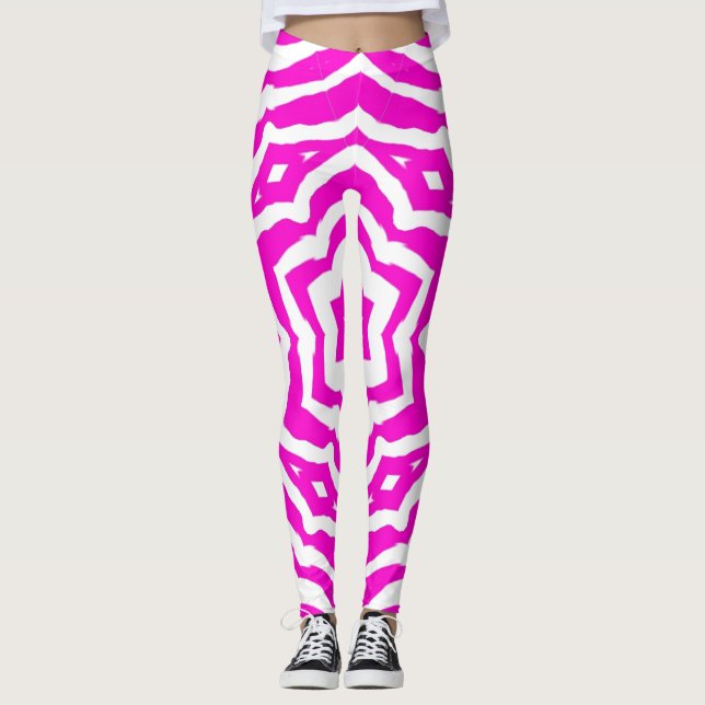 Leggings Pantalon de yoga rose Fleur Gym Entraînement Stret (Devant)