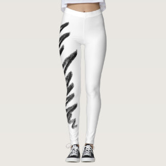 Leggings Pantalon de Yoga Scribble, noir et blanc