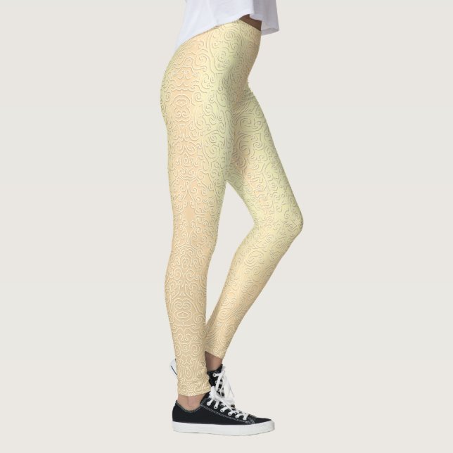 Leggings Pantalon d'impression dentelle d'or (Droite)