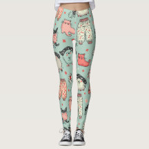 pantalon en pyjama motif avec des personnages fant