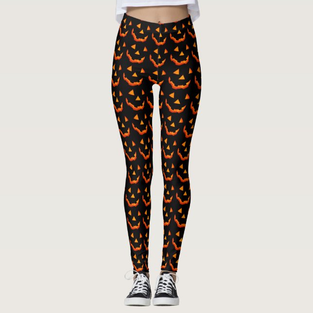 Leggings Pantalon Jack-o'Lantern (Devant)