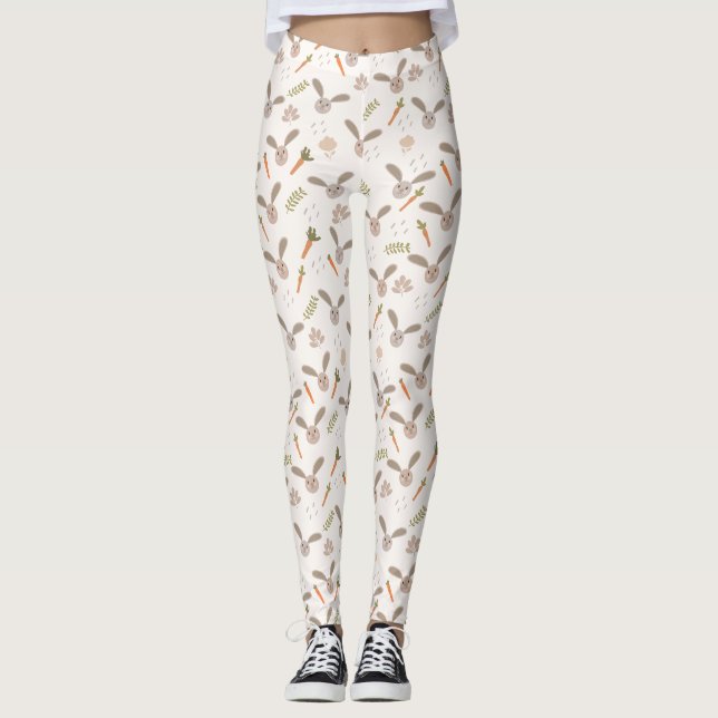 Leggings Pantalon lapin de Pâques (Devant)
