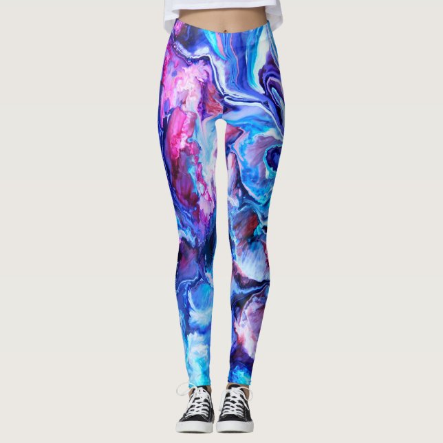 Leggings Pantalon liquide de yoga d'art (Devant)