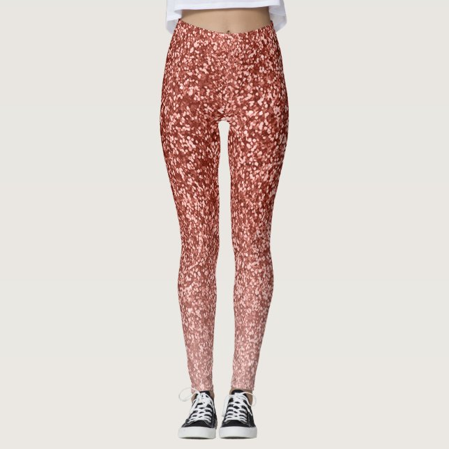 Leggings Pantalon rose de yoga de regard de rose d'Ombre de (Devant)