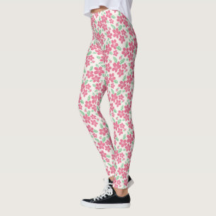 Leggings Pantalon rose Sakura japonais Floral Yoga Pantalon