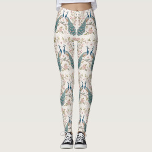 Leggings Paon Élégant Floral Vintage (5)