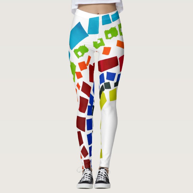 Leggings Papier arc en ciel (Devant)