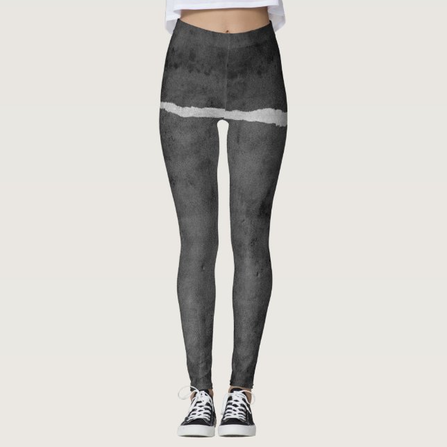 Leggings Papier déchiré gris (Devant)