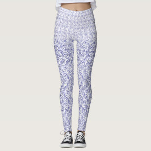 Leggings Papier d'emballage blanc avec un subtil patte exte
