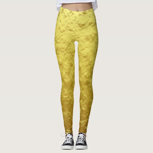 Leggings Papier doré de luxe personnalisé (Devant)