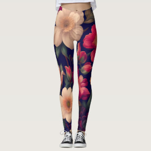 Leggings Papier peint à motifs floraux