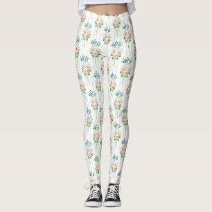 Leggings Papier peint baroque Bouquet de fleurs