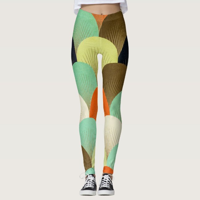 Leggings Papier peint coloré : design artistique. (Devant)