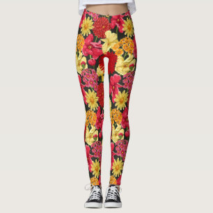 Leggings Papier peint floral dans le style d'aquarelle