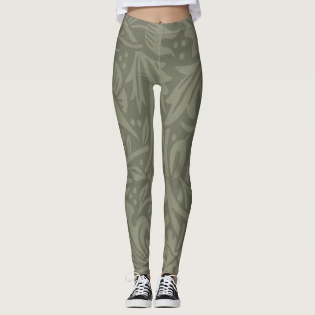 Leggings Papier peint floral Narcisse William Morris (Devant)