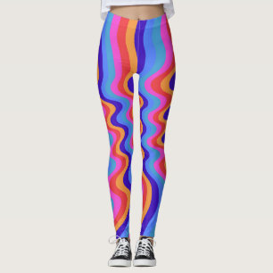Leggings Papier peint Hippie Trippy Retro des années 1960