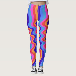 Leggings Papier peint Hippie Trippy Retro des années 1960