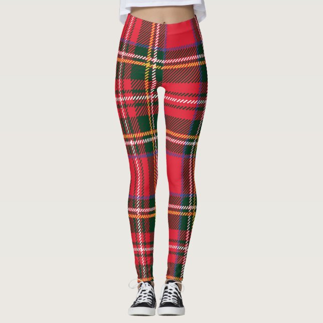 Leggings Papier peint Tartan traditionnel (Devant)
