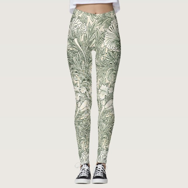 Leggings Papier peint Tulipe de William Morris Classique Ve (Devant)