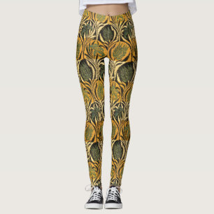 Leggings Papier Peint Vintage Tulipe Lily Or William Morris