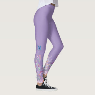 Leggings Papillon bleu en fleurs