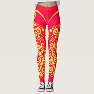Leggings papillon de style bohème