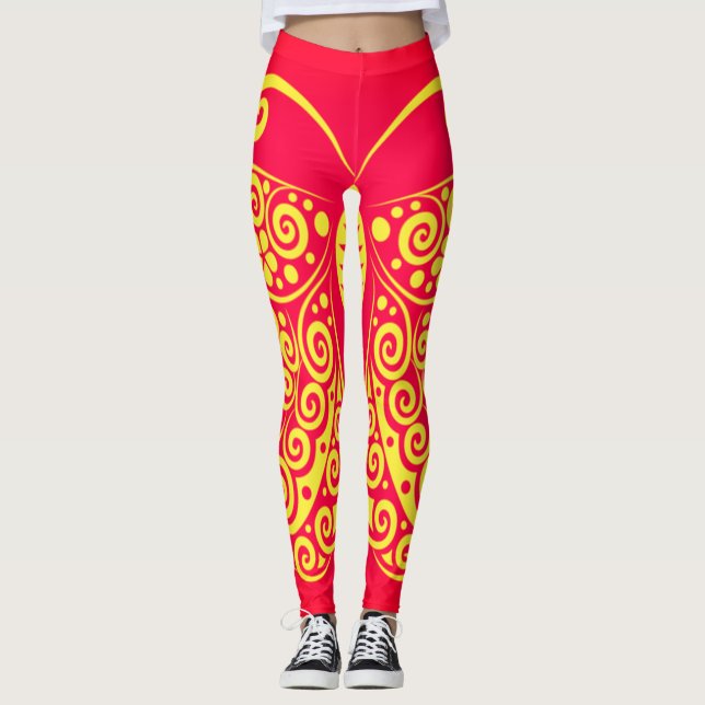 Leggings papillon de style bohème (Devant)