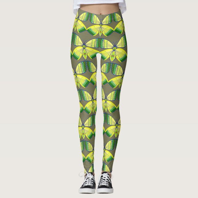 Leggings papillon géométrique inspiré de strass (Devant)