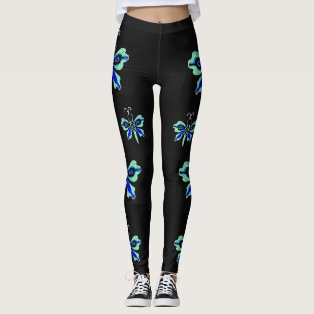 Leggings Papillon néon (Devant)