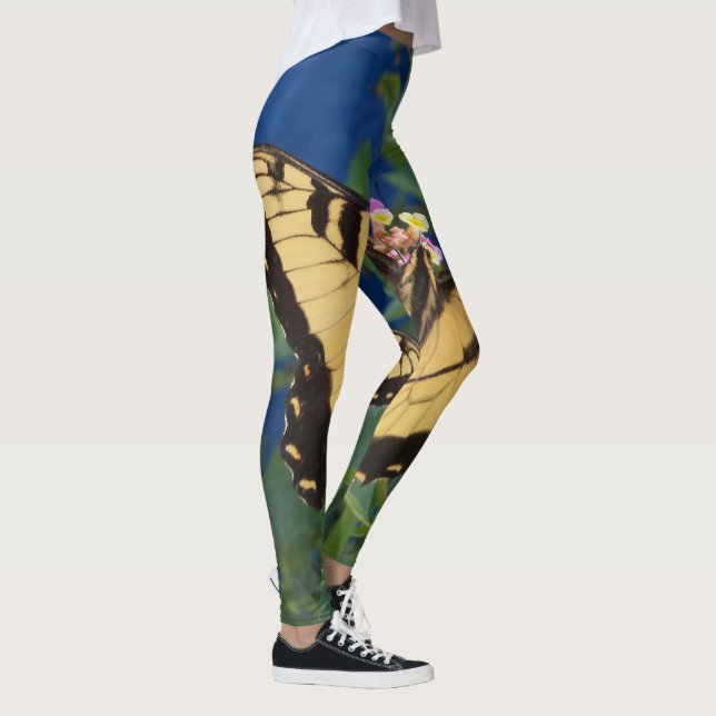 Leggings Papillon noir et jaune (Droite)