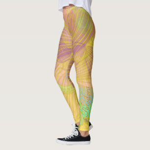Leggings Papillon Or Chic jaune orange