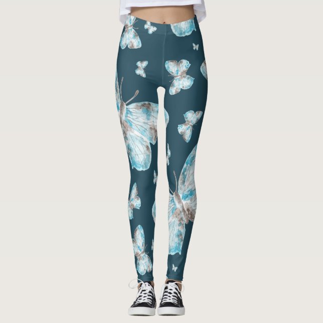 Leggings Papillon, papier peint (Devant)