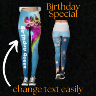 Leggings Papillon personnalisé et flocon de neige cadeau An